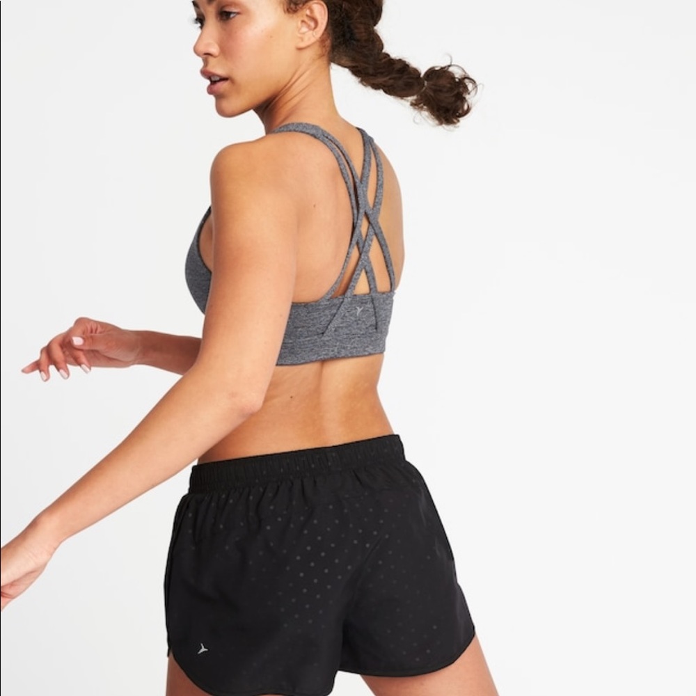 Gray sports bra